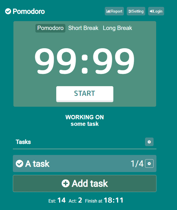 Pomodoro Timer Online - Pomofocus