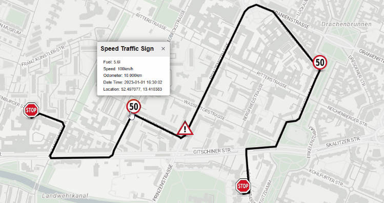 React component to add traffic sign in leaflet map