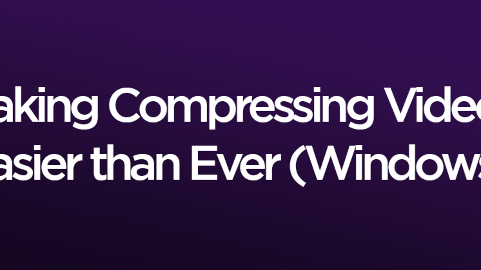 use compressor 3.5 to compress large video