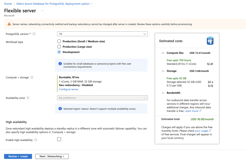 Creating Azure PostgreSQL Database - Flexible Server Basics 2