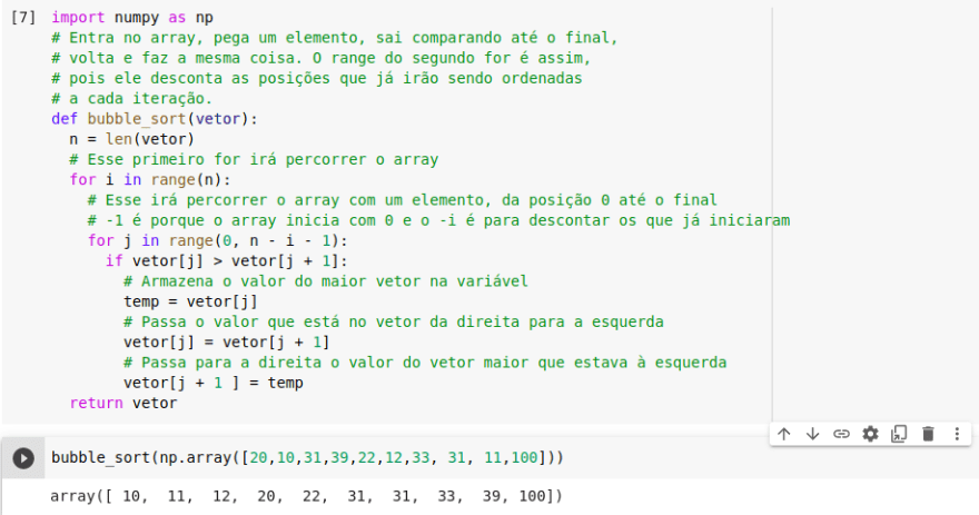 Análise do Pior Caso - Bubble Sort - Método da Bolha 