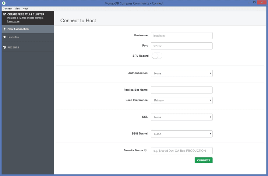 mongodb compass shell