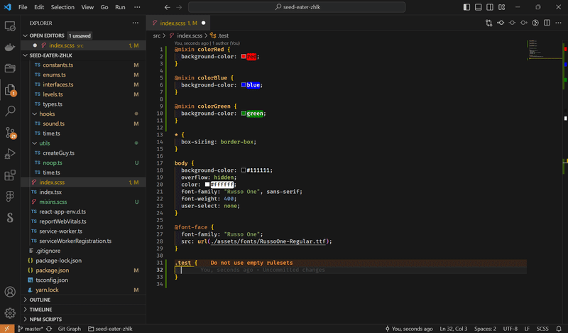 SCSS IntelliSense