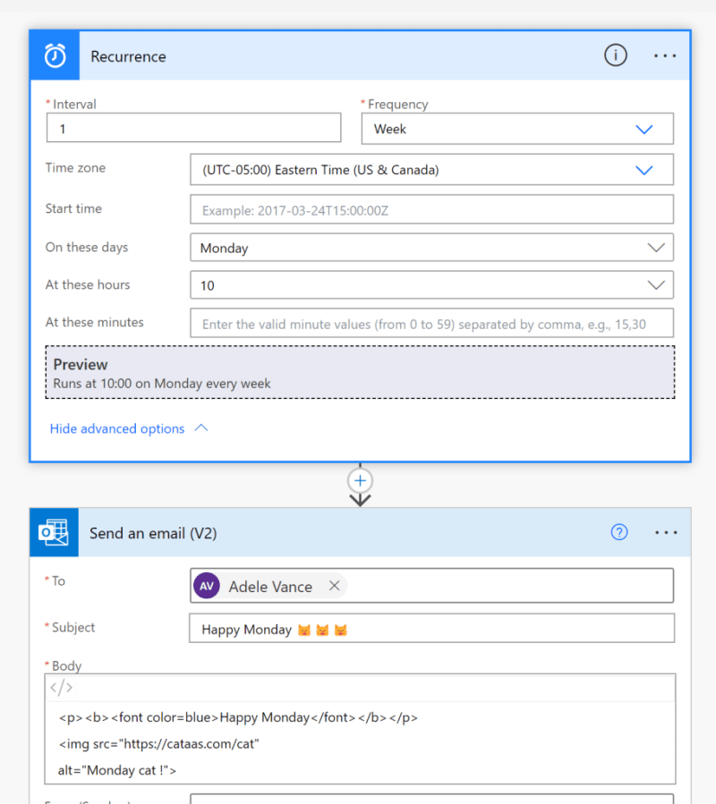 screenshot of the flow