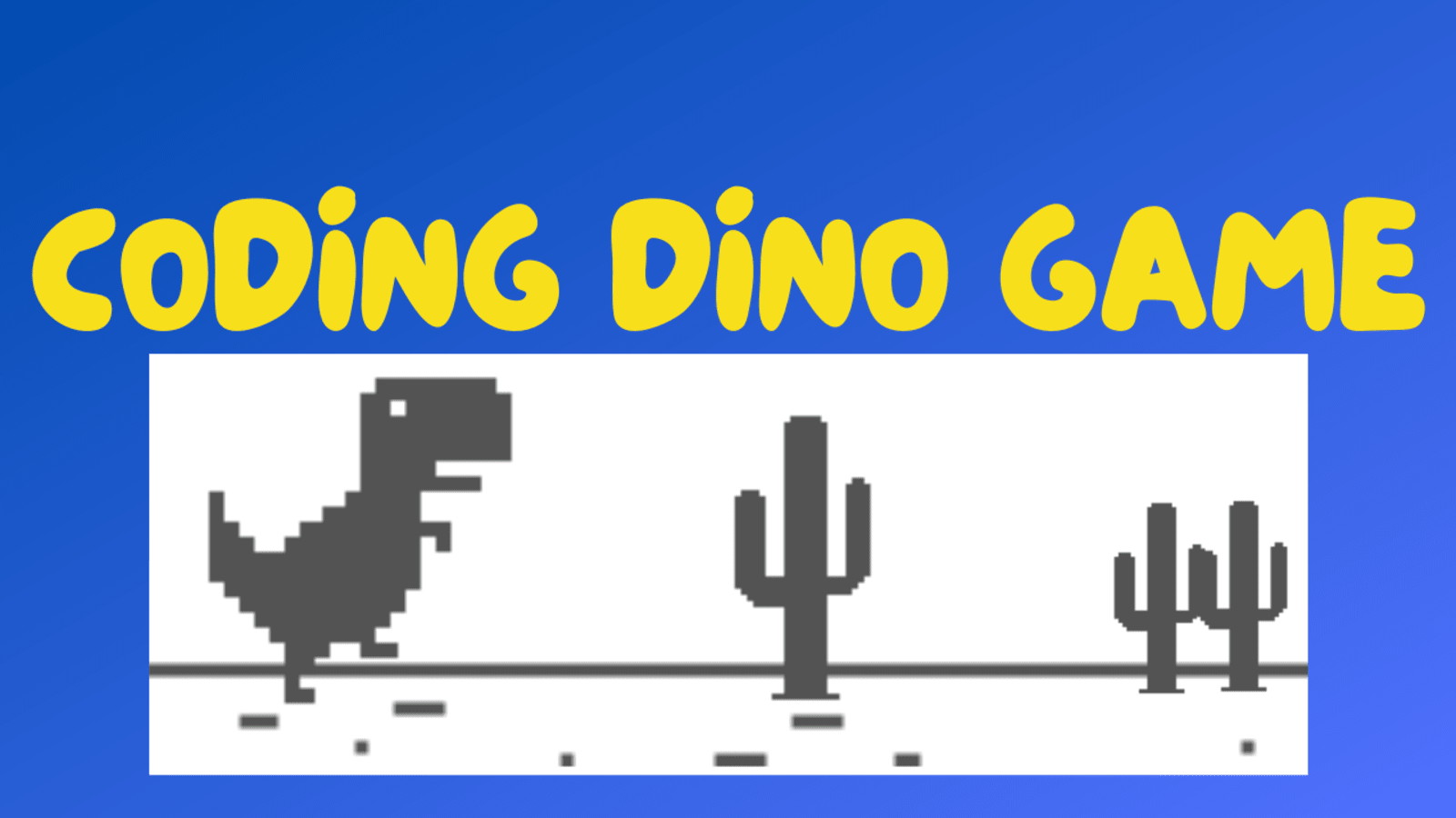 Coding Chrome Dino Game in JavaScript with a HTML Canvas