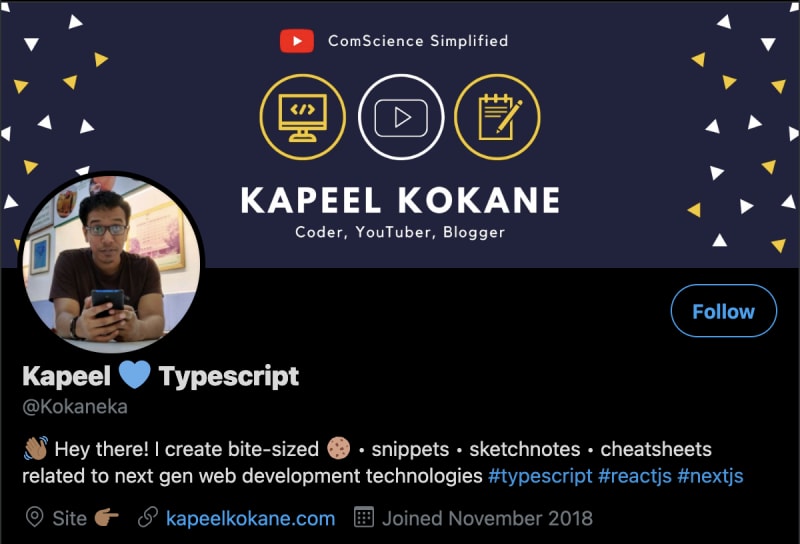 My Twitter profile