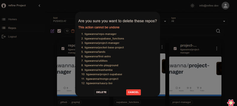 repos bulk delete