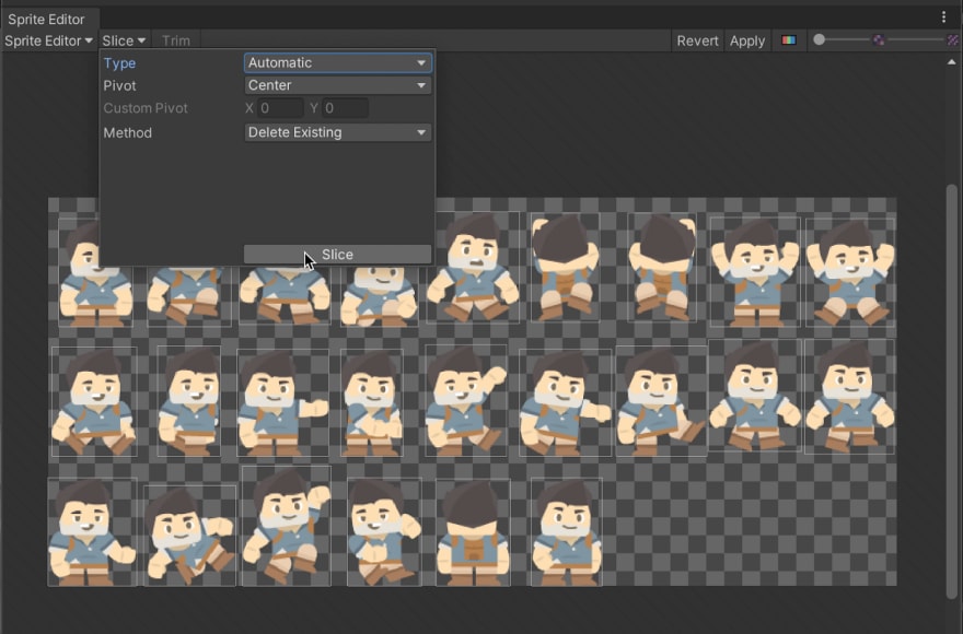 pivot animator sprites