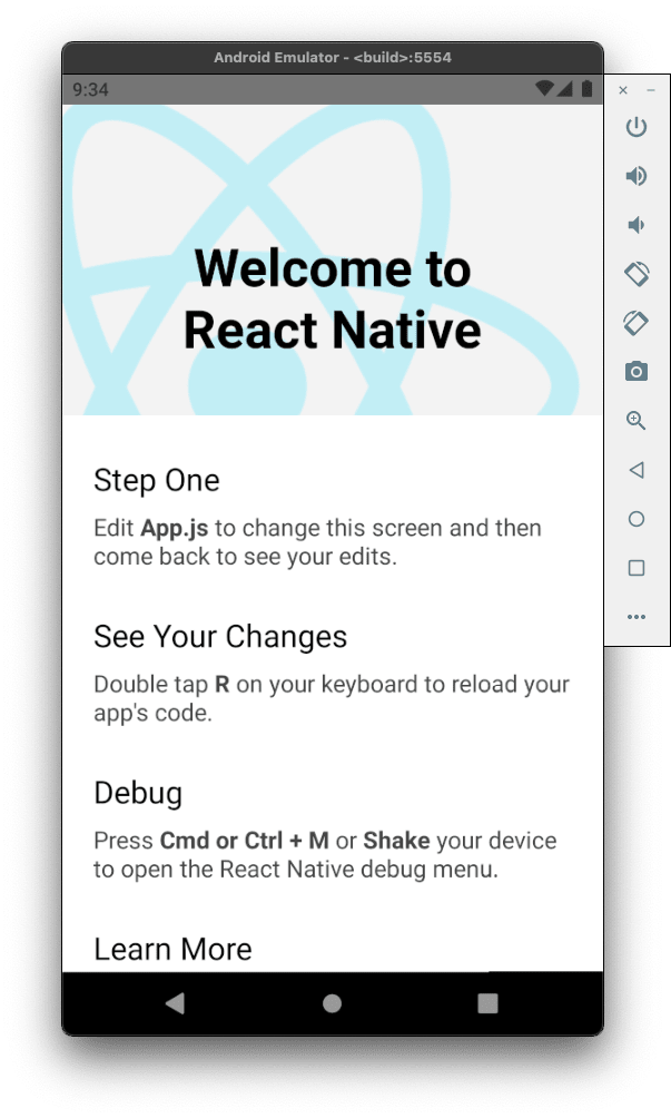 react native android studio setup