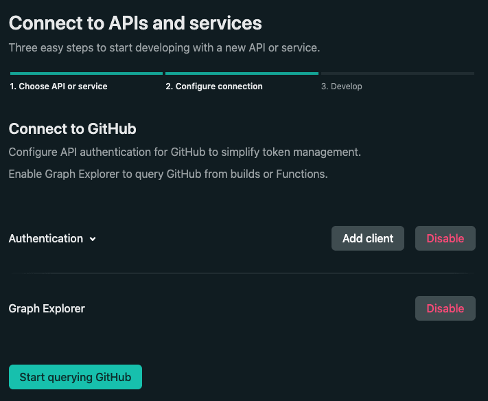 Netlify Graph Dashboard