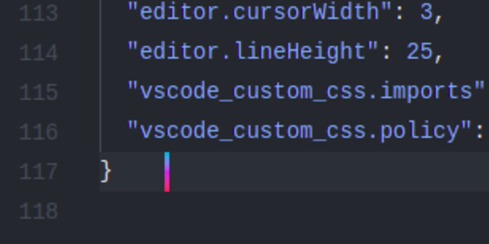 code blocks change cursor color