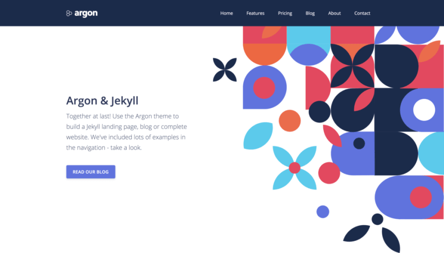 argon jekyll theme preview