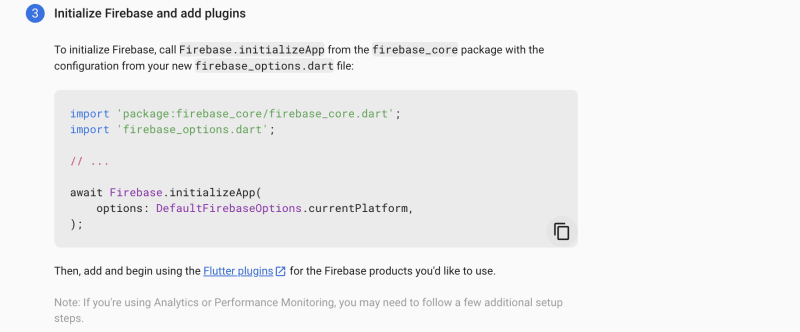 Initialize Firebase in Flutter App