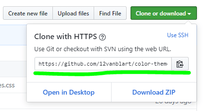 Clone URL dialog box