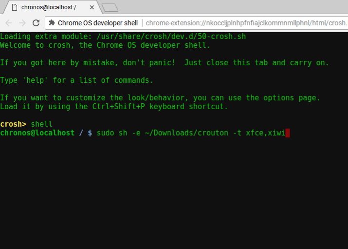 crouton chromeos