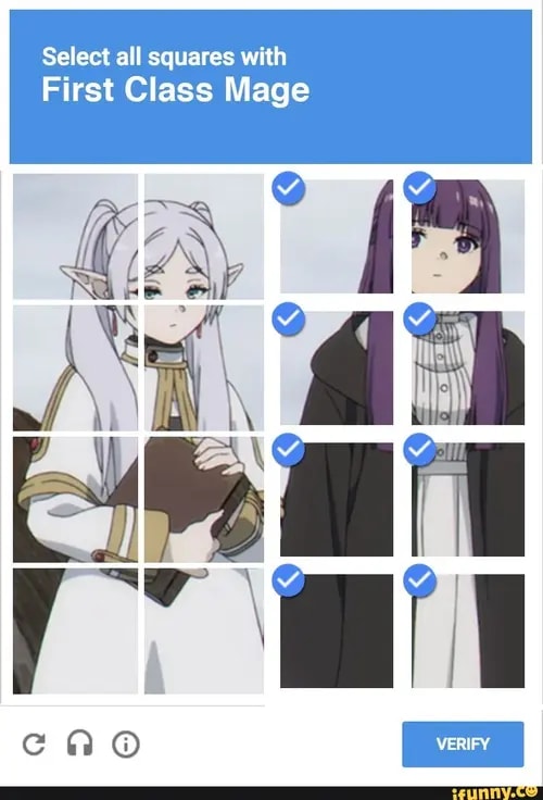 Anime captcha image from Freiren