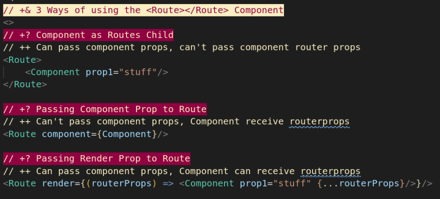 Using the Route Component