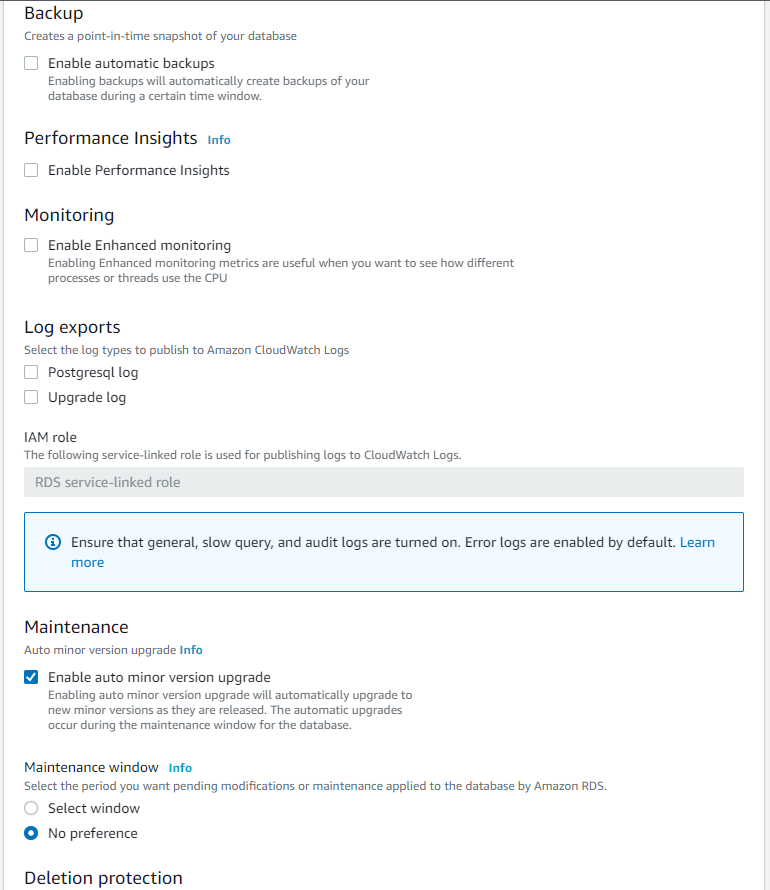 aws postgresql serverless