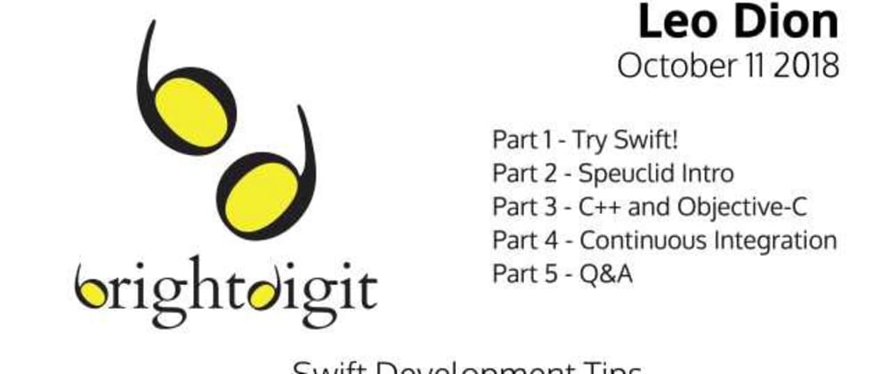 Cover image for Swift Development Tips — Speculid & Try!Swift NYC 2018