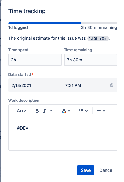 Work log