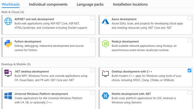 Visual Studio Installation