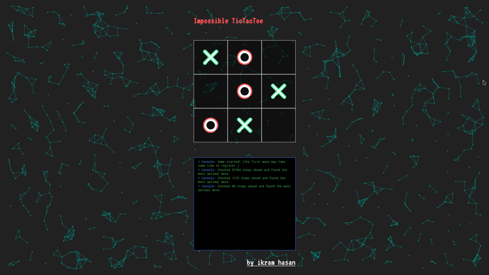 A fun Tic Tac Toe game made with dart