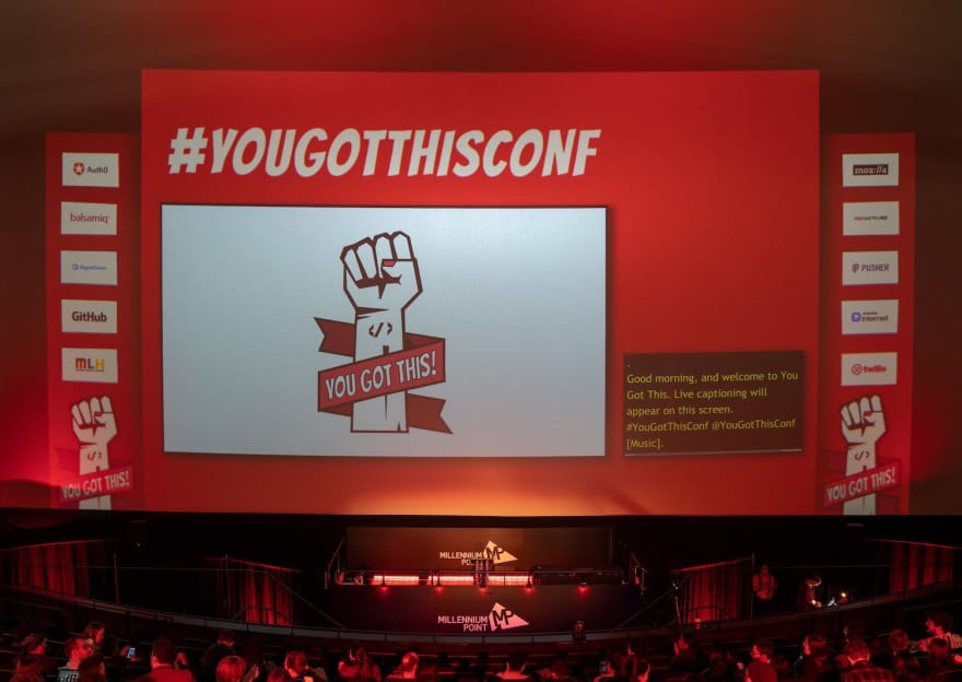A view of the You Got This stage from the back of the audience