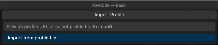 导入 vscode-profile