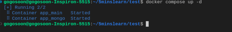 Run all images in a single compose command