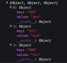 array with keys example