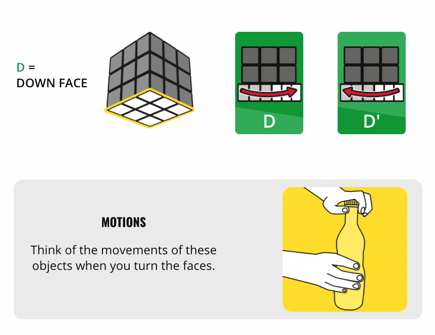 2D representation of a Rubik's cube help understand how the faces are  related to one another and how face turns impact individual squares. :  r/educationalgifs