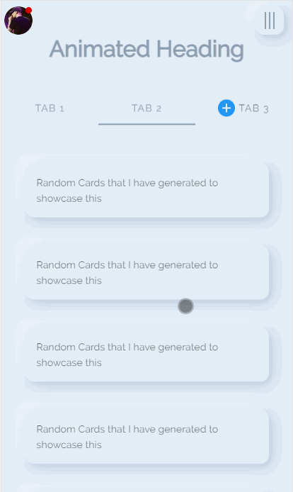 Scroll Animated Header with Tab