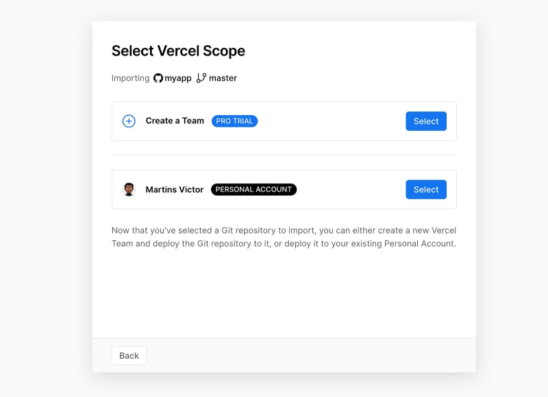 Vercel Scope