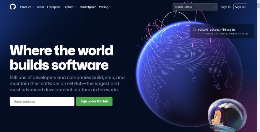 GitHub Home Page
