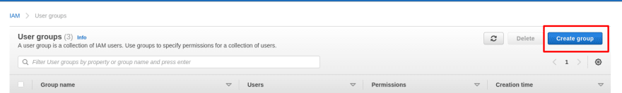 Create group option