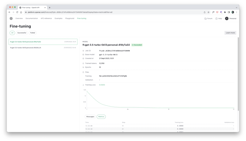 fine tune dashboard