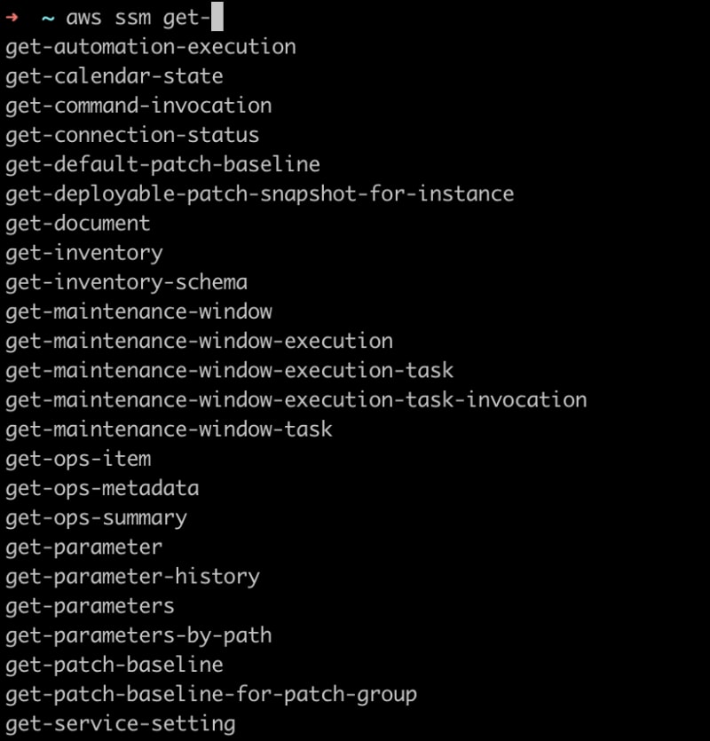 AWS CLI Prompt command
