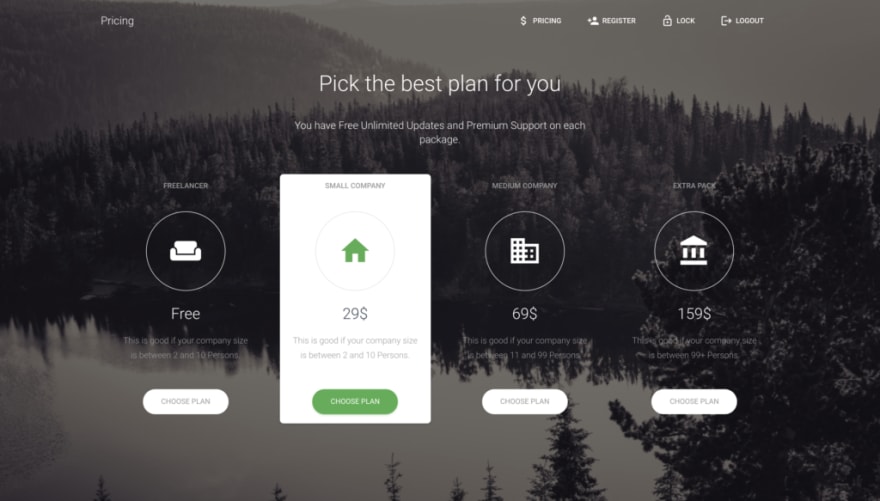 Pricing Page