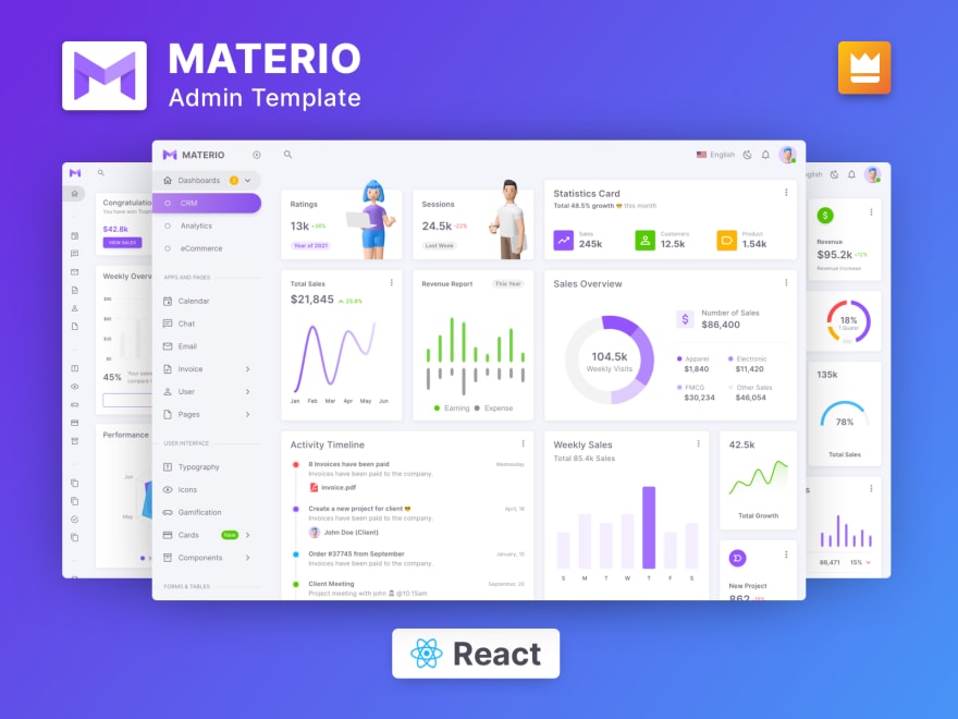 Materio React Admin Template