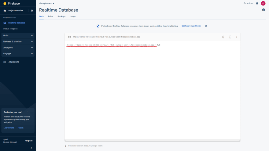 firebase project registration instruction
