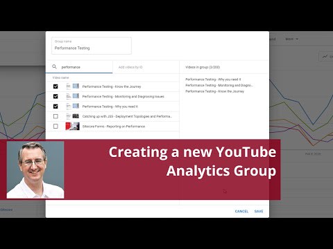 Video on Creating a new YouTube analytics group