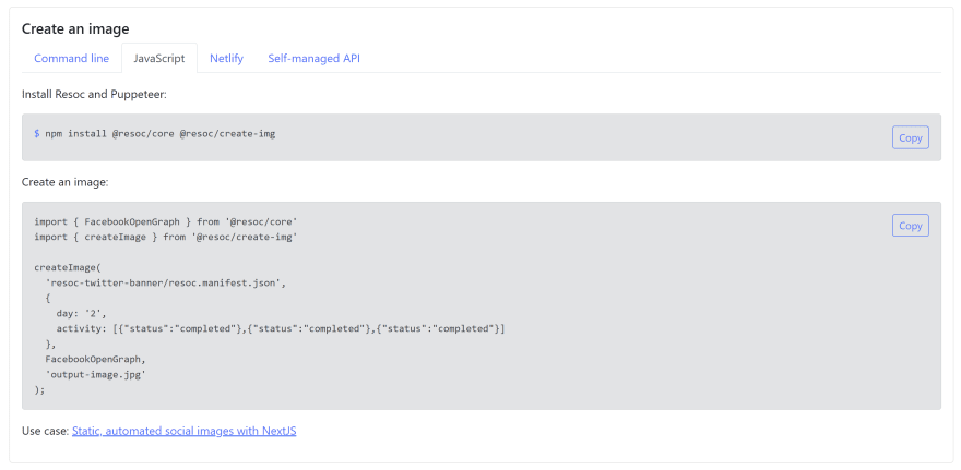 Create an image from JavaScript