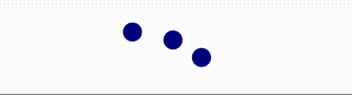 Three dots move along a figure-8 path