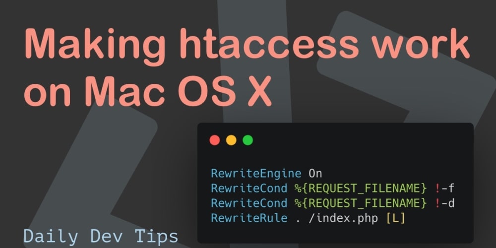 mac os x apache htaccess not working