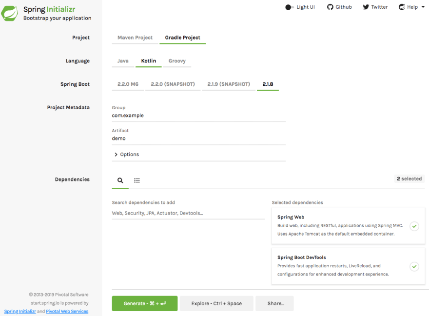 Spring boot hello world rest outlet