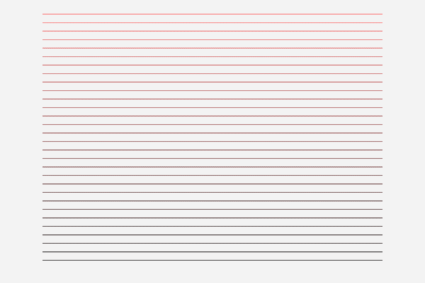Image of lines where each line is a step in teh progression of one color to another