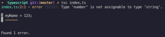 found 1 error