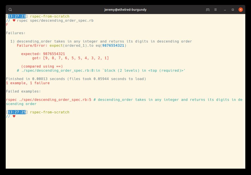 Tdd Basics How To Write An Rspec Test Dev
