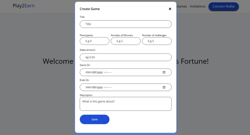 The Create Game Component