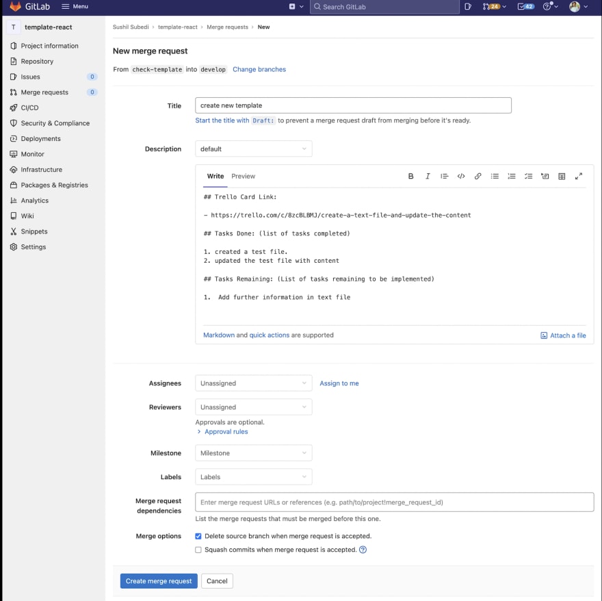 How To Create GitLab Pull Request Template? The Dev Post